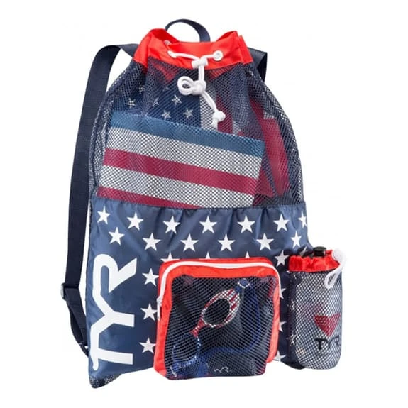 Zaino TYR Big Mesh Mummy 40L Blu Rosso 1 Zaino TYR Big Mesh Mummy 40L Blu Rosso