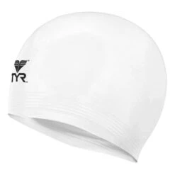 Cuffia Nuoto TYR Solid Latex Bianco
