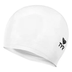 Cuffia Nuoto TYR Solid Latex Bianco Bambini