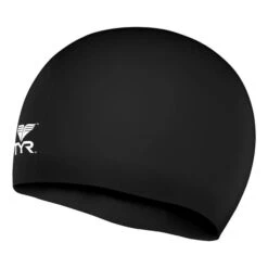 Cuffia Nuoto TYR Silicone Cap Nero Bambino