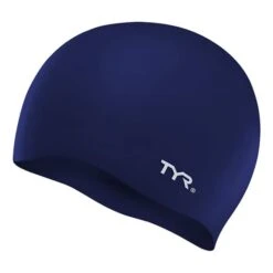 Cuffia Nuoto TYR Silicone No Wrinkle Blu Navy Bambini