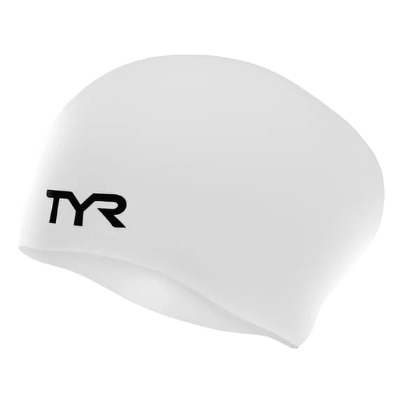 Cuffia Nuoto TYR Silicone Cap Long Hair Bianco 1 Cuffia Nuoto TYR Silicone Cap Long Hair Bianco