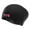 Cuffia TYR Long Hair Nero Rosa Donna