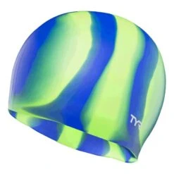 Cuffia Nuoto TYR Silicone Multi Color Blu Verde