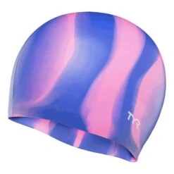 Cuffia TYR Silicone Multi Color Rosa Rosa Blu