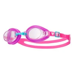 Occhialini TYR Qualifier Rosa Con Lenti Trasparenti Bambini