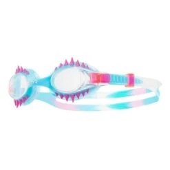 Occhialini TYR Swimple TM Spikes Tie Blu Bianco Rosa Con Lenti Trasparenti Bambini