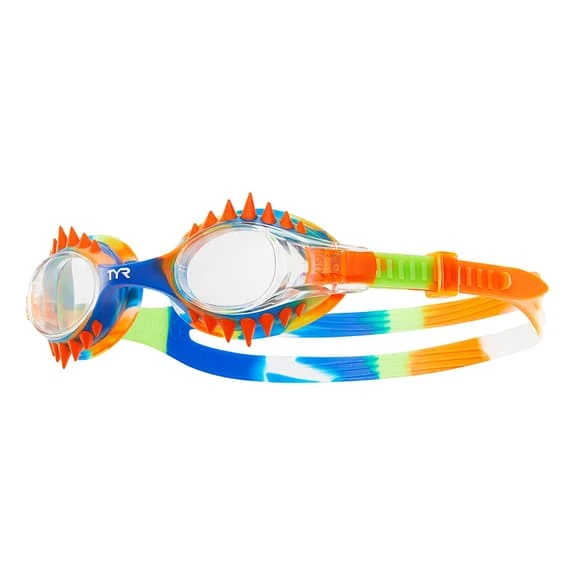 Occhialini TYR Swimple TM Spikes Tie Rosso Verde Blu Con Lenti Trasparenti Bambini 1 Occhialini TYR Swimple TM Spikes Tie Rosso Verde Blu Con Lenti Trasparenti Bambini