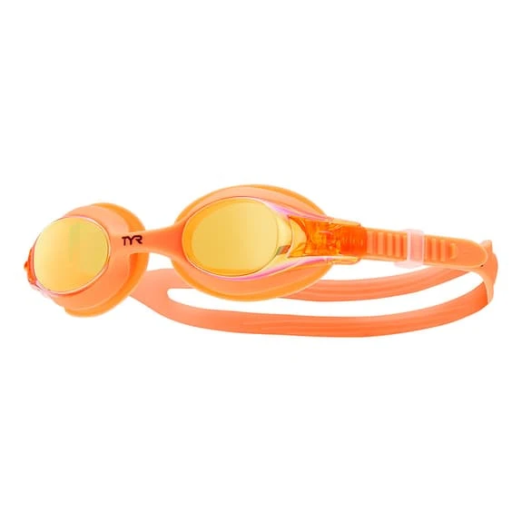 Occhialini TYR Swimple Arancione Con Lenti A Specchio Giallo Bambini 1 Occhialini TYR Swimple Arancione Con Lenti A Specchio Giallo Bambini