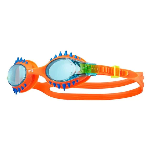 Occhialini TYR Swimple TM Spikes Arancione Con Lenti Blu Bambini 1 Occhialini TYR Swimple TM Spikes Arancione Con Lenti Blu Bambini