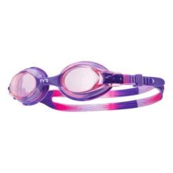 Occhialini TYR Swimple Tie Dye Rosa Lilla Con Lenti Trasparenti Bambini