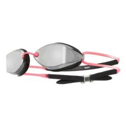 Occhialini TYR Tracer X Racing Nano Rosa Nero Con Lenti A Specchio Grigio