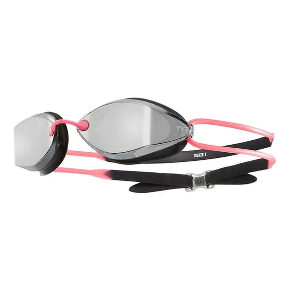 Occhialini TYR Tracer X Racing Nano Rosa Nero Con Lenti A Specchio Grigio 1 Occhialini TYR Tracer X Racing Nano Rosa Nero Con Lenti A Specchio Grigio