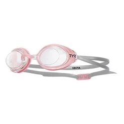 Occhialini Nuoto TYR Vecta Racing Grigio Rosa Con Lenti Trasparenti