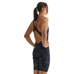 Costume TYR Venzo Camo Open Back Nero Grigio Donna -Swim Fit Sconto tyr vzcob6a001 004